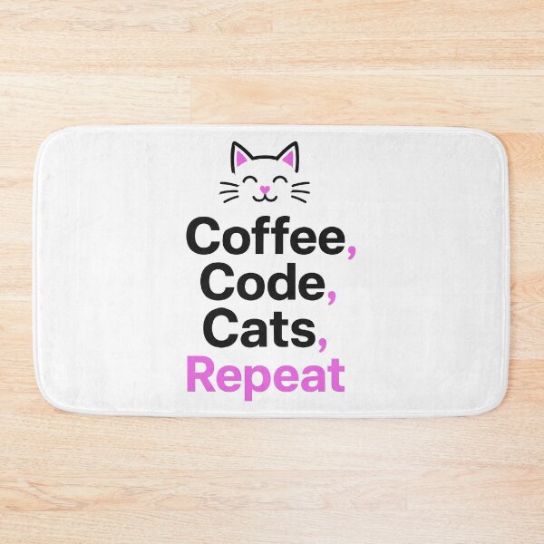 Item preview, Coffee Code Cats Repeat Programmer Cat Lover designed and sold by AntiqueImages.