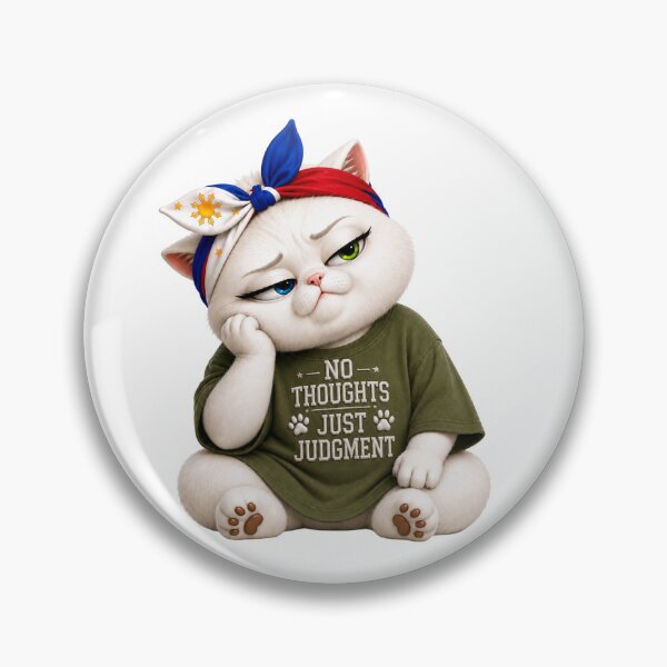 Item preview, No thoughts just judgment cat designed and sold by SHARAMDARA.