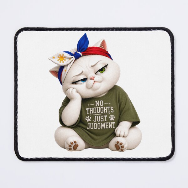 Item preview, No thoughts just judgment cat designed and sold by SHARAMDARA.