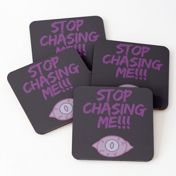 Item preview, Stop Chasing Me Purple Pink Creepy Eyeball designed and sold by VariusDesigns.