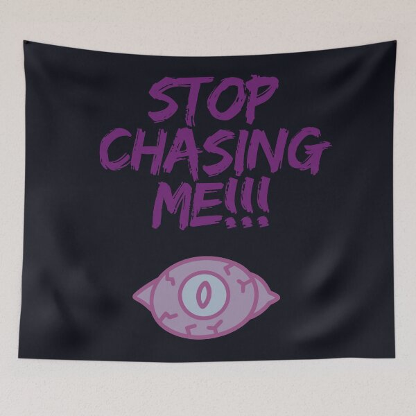 Item preview, Stop Chasing Me Purple Pink Creepy Eyeball designed and sold by VariusDesigns.
