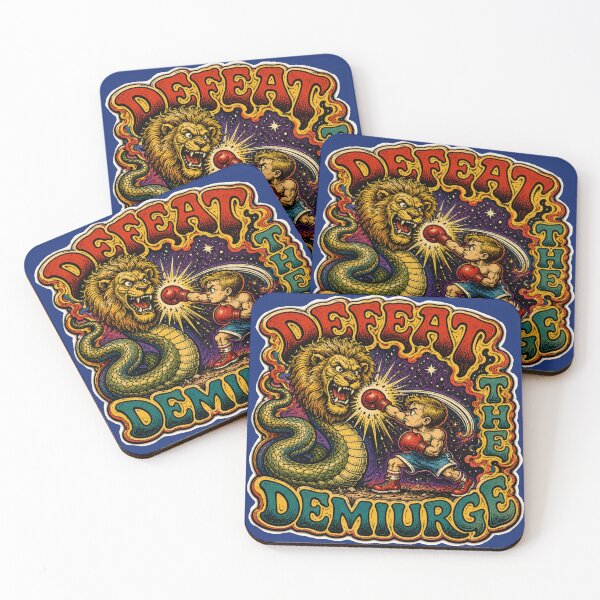 Item preview, Defeat the Demiurge – Gnostic Psychedelic Boxing Sticker | Vintage Underground Comix Style designed and sold by taylor75o.