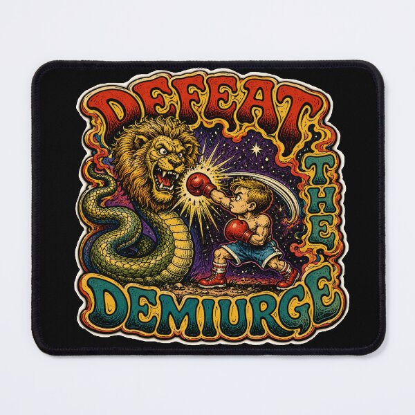 Item preview, Defeat the Demiurge – Gnostic Psychedelic Boxing Sticker | Vintage Underground Comix Style designed and sold by taylor75o.