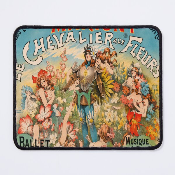 Item preview, Le chevalier aux fleurs - Art Nouveau Theater Poster Illustration for Vintage Decor Collectors designed and sold by RickE.