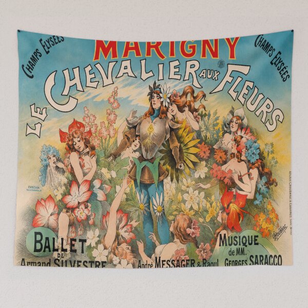 Item preview, Le chevalier aux fleurs - Art Nouveau Theater Poster Illustration for Vintage Decor Collectors designed and sold by RickE.