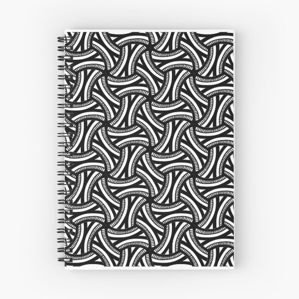 Item preview, Intricate Black and White Curved Geometric Tessellation Pattern designed and sold by Sasitee.
