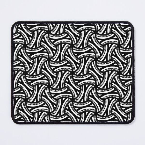 Item preview, Intricate Black and White Curved Geometric Tessellation Pattern designed and sold by Sasitee.