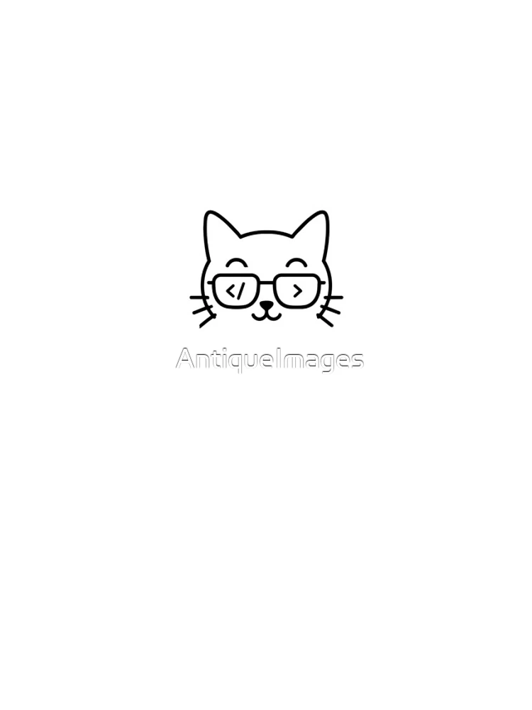 Thumbnail 4 of 4, iPhone Case, Programmer Cat Coding Developer Nerd designed and sold by AntiqueImages.