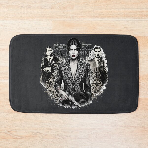 Item preview, Woman Holding Gun Suits Mafia designed and sold by Voodoo Store Paranormal Collections.