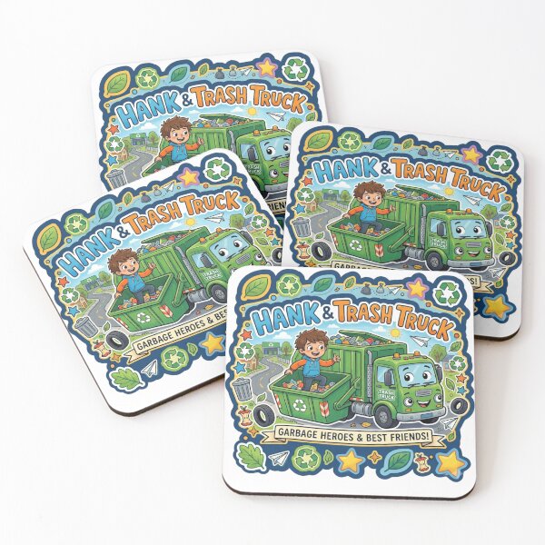 Item preview, Hank and Trash Truck – Funny Garbage Truck Character Design designed and sold by CRAZYpaterns.
