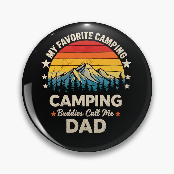 Item preview, My Favorite Camping Buddies Call Me Dad - Retro Camper Art designed and sold by BendyBeasts.