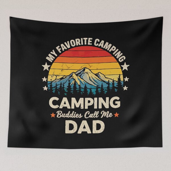 Item preview, My Favorite Camping Buddies Call Me Dad - Retro Camper Art designed and sold by BendyBeasts.