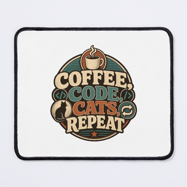 Item preview, Coffee Code Cats Repeat Programmer Coder designed and sold by AntiqueImages.