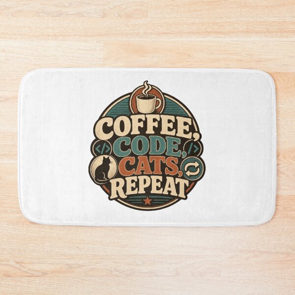 Item preview, Coffee Code Cats Repeat Programmer Coder designed and sold by AntiqueImages.