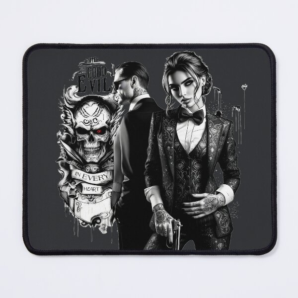 Item preview, Woman Tuxedo Bowtie Mafia Skull designed and sold by Voodoo Store Paranormal Collections.