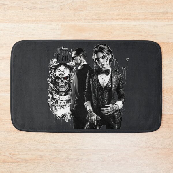 Item preview, Woman Tuxedo Bowtie Mafia Skull designed and sold by Voodoo Store Paranormal Collections.