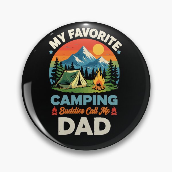 Item preview, My Favorite Camping Buddies Call Me Dad - Retro Camper Art designed and sold by BendyBeasts.
