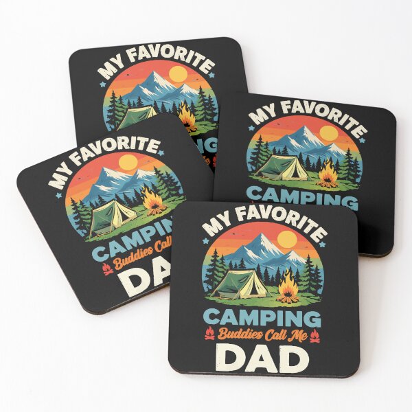Item preview, My Favorite Camping Buddies Call Me Dad - Retro Camper Art designed and sold by BendyBeasts.