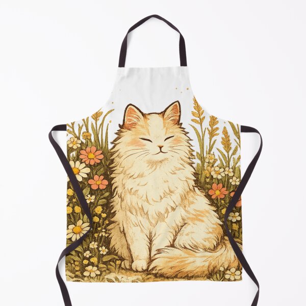 Item preview, Cozy Cat in Wildflowers designed and sold by Gold&pixels.