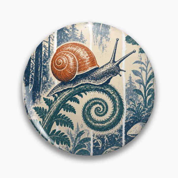 Item preview, Garden Snail on a Curling Fern designed and sold by VisualArtsOasis.