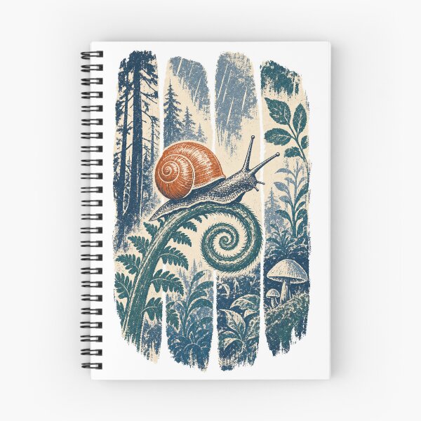 Item preview, Garden Snail on a Curling Fern designed and sold by VisualArtsOasis.