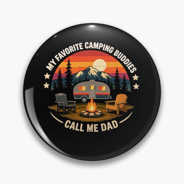 Item preview, My Favorite Camping Buddies Call Me Dad - Retro Camper Art designed and sold by BendyBeasts.