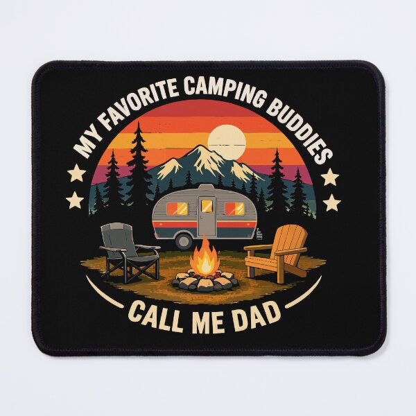 Item preview, My Favorite Camping Buddies Call Me Dad - Retro Camper Art designed and sold by BendyBeasts.