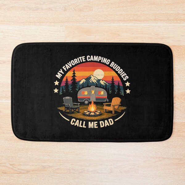 Item preview, My Favorite Camping Buddies Call Me Dad - Retro Camper Art designed and sold by BendyBeasts.