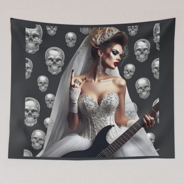 Item preview, Gothic Bride Guitar Crown Skull designed and sold by Voodoo Store Paranormal Collections.