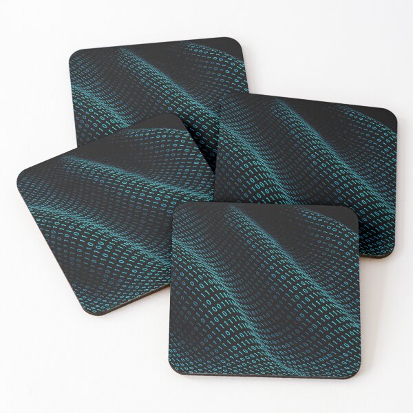 Item preview, Binary Code Matrix Flow Cyber Wave Tech Pattern designed and sold by Thompika.