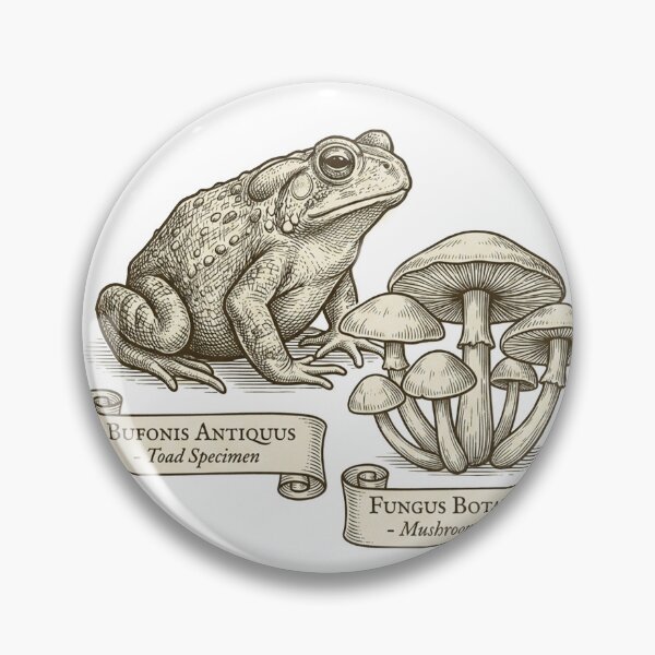 Item preview, Vintage Naturalist Toad Study - Antique Field Guide Goblincore Art designed and sold by FightStamp.
