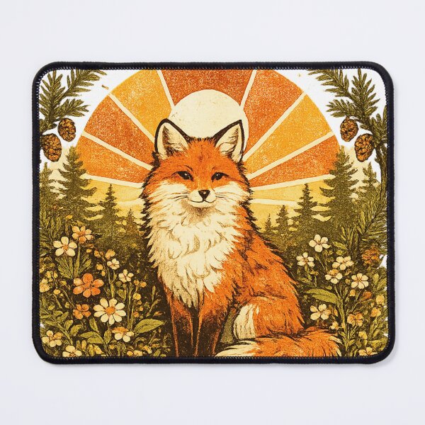 Item preview, Vintage Woodland Fox Sunset designed and sold by Gold&pixels.