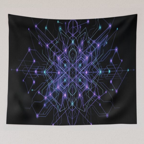 Item preview, Cybernetic Neural Network Sacred Geometry Tech Art designed and sold by Thompika.