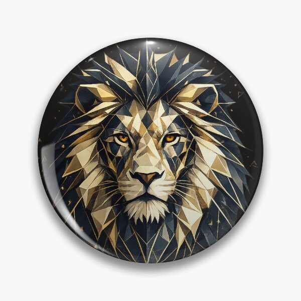 Item preview, Geometric Lion Portrait | Modern African Wildlife Wall Art designed and sold by AfriqaDesigns.