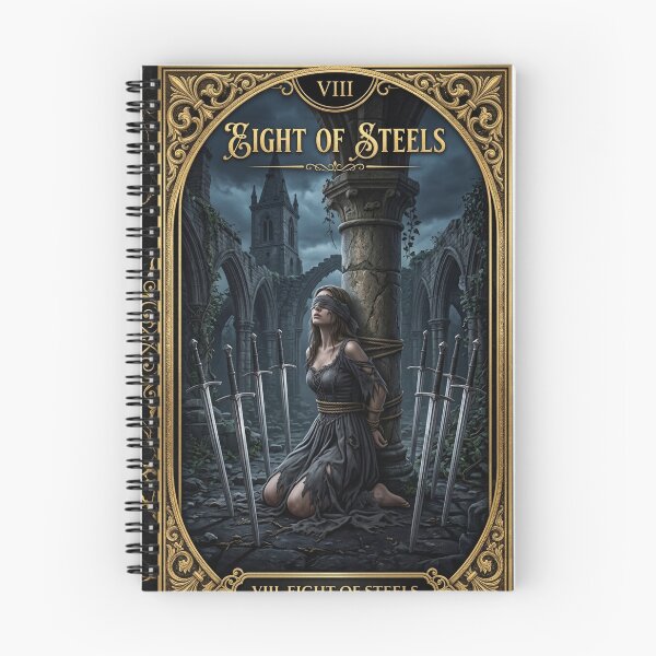 Item preview, Eight of Steels- tarot card designed and sold by Studio77-Gothic.