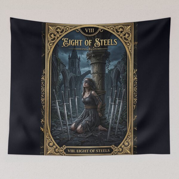 Item preview, Eight of Steels- tarot card designed and sold by Studio77-Gothic.