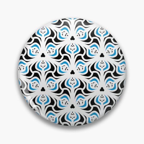 Item preview, Intricate Blue and Black Swirl Tessellation Pattern designed and sold by Sasitee.