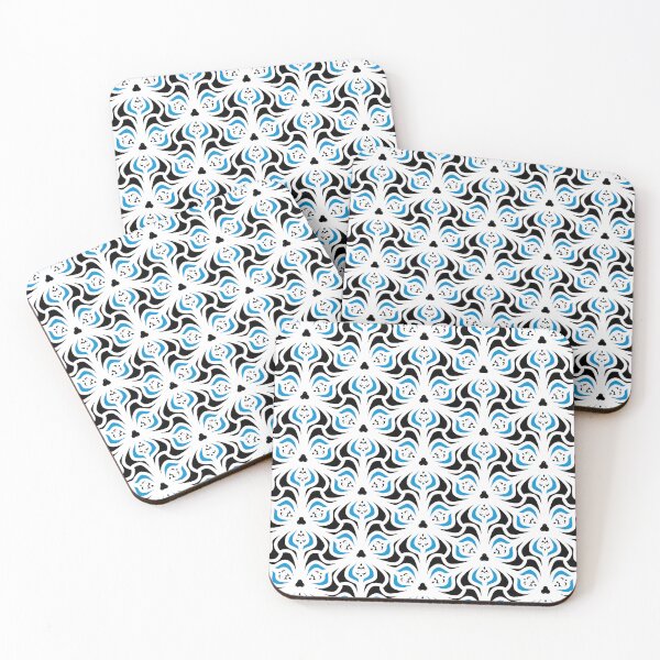 Item preview, Intricate Blue and Black Swirl Tessellation Pattern designed and sold by Sasitee.