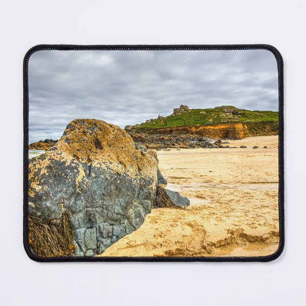 Item preview, Porthmeor Beach and St Nicholas Chapel, St Ives, Cornwall, England designed and sold by Paul Thompson Photography.