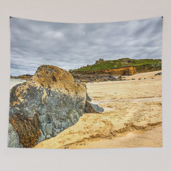 Item preview, Porthmeor Beach and St Nicholas Chapel, St Ives, Cornwall, England designed and sold by Paul Thompson Photography.