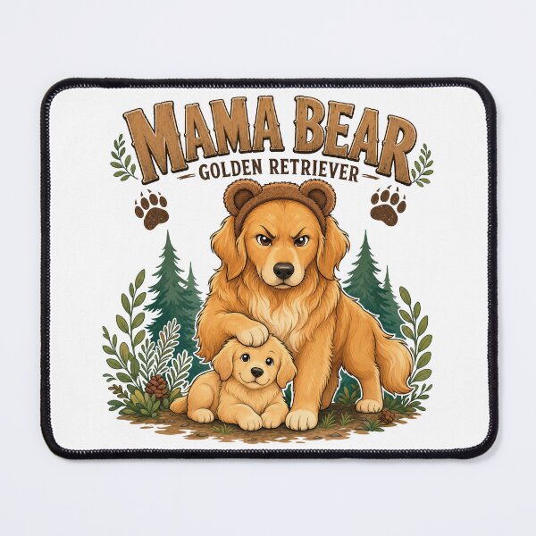 Item preview, Mama Bear Golden Retriever designed and sold by zoughlal.