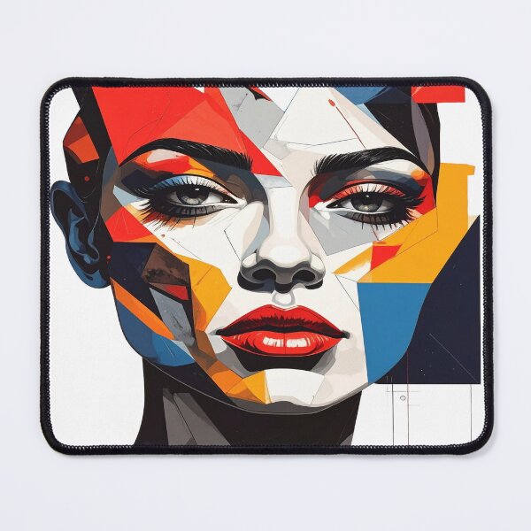 Item preview, Cubist beauty, abstract portrait designed and sold by LiskoDesign.