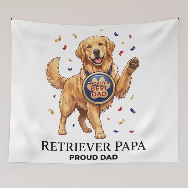 Item preview, Retriever Papa Proud Dad designed and sold by zoughlal.