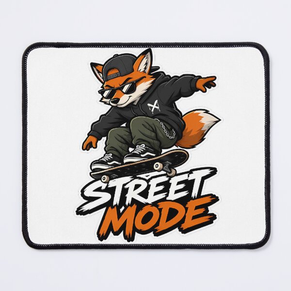 Item preview, Fox on Skateboard Street Mode Cartoon Streetwear Graphic designed and sold by Aesthicer.