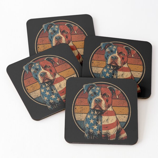 Item preview, Retro Patriotic Pit Bull - Vintage American designed and sold by Moizento.