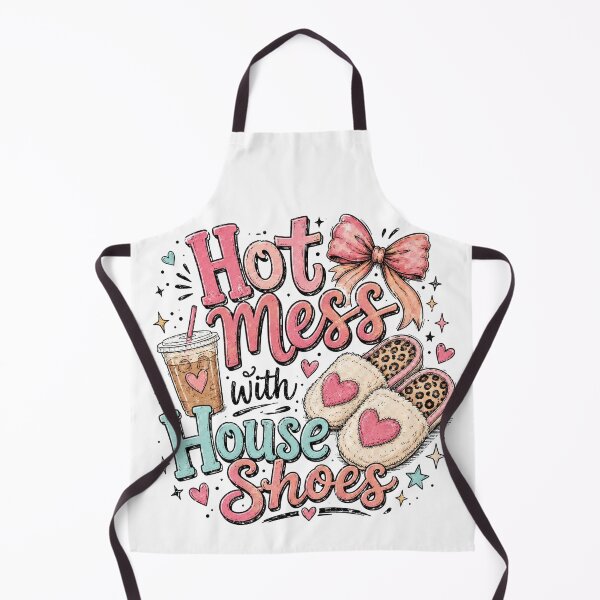 Item preview, Hot Mess in House Shoes Cute Coffee & Slippers Design designed and sold by TVPS17.