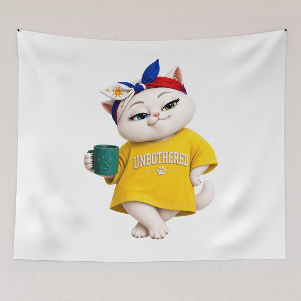 Item preview, Unbothered cat designed and sold by SHARAMDARA.