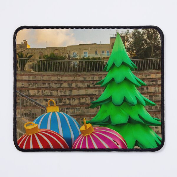 Item preview, Giant Green Christmas Tree With Oversized Colorful Ornaments Outdoor Festive Display At Stone Amphitheater designed and sold by Nmallia.