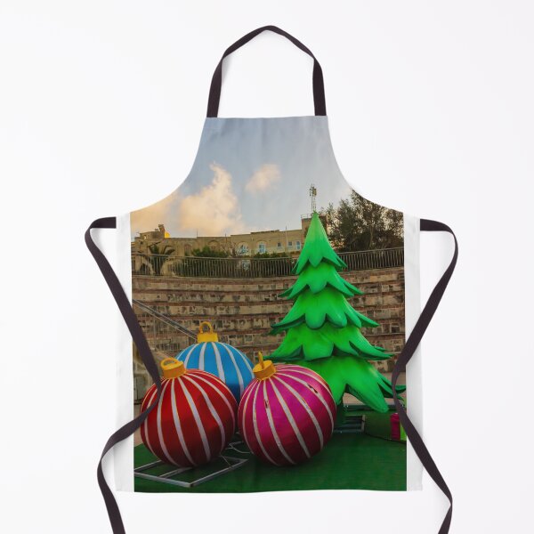 Item preview, Giant Green Christmas Tree With Oversized Colorful Ornaments Outdoor Festive Display At Stone Amphitheater designed and sold by Nmallia.