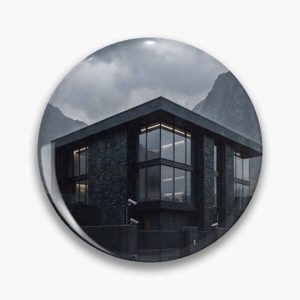 Item preview, Isolated Modern Mountain Cabin in Storm designed and sold by dreamhomes05.